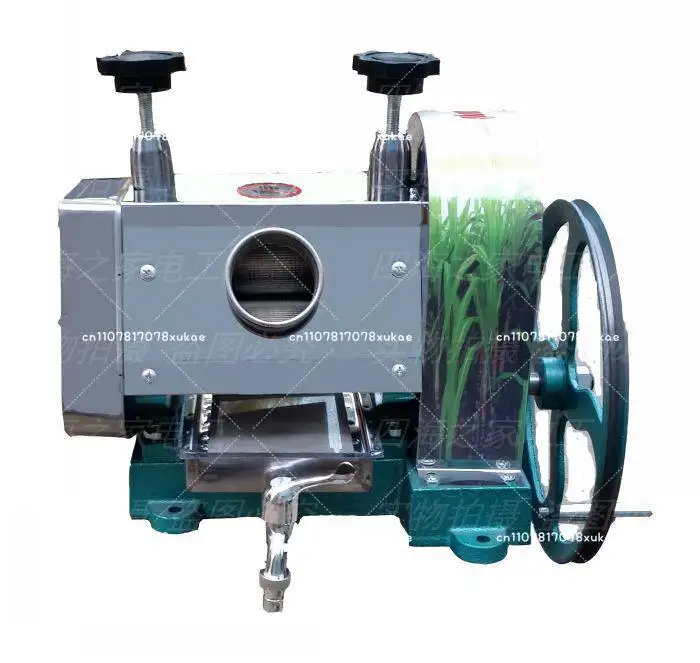 Manual Sugarcane Ginger Juicer, Sugarcane Press, Commercial, Household Stainless Steel Hand Crank Sugarcane Machine,