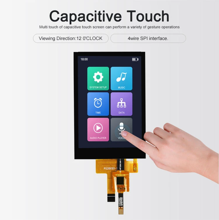 

2.8-inch TFT display, LCD capacitive touchscreen, SPI serial port screen, color screen, resolution of 240*320 pixels