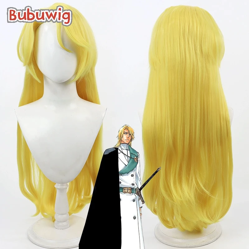 

Bubuwig Synthetic Hair Jugram Haschwalth Cosplay Wigs Bleach Jugram Haschwalth 60cm Long Straight Yellow Cos Wig Heat Resistant