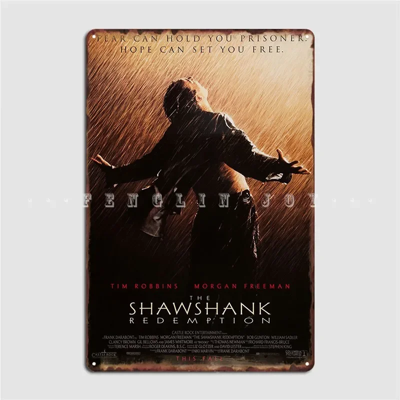 The Shawshank Redemption Metal Sign Club Garage Club Design Wall Decor Tin Sign Poster