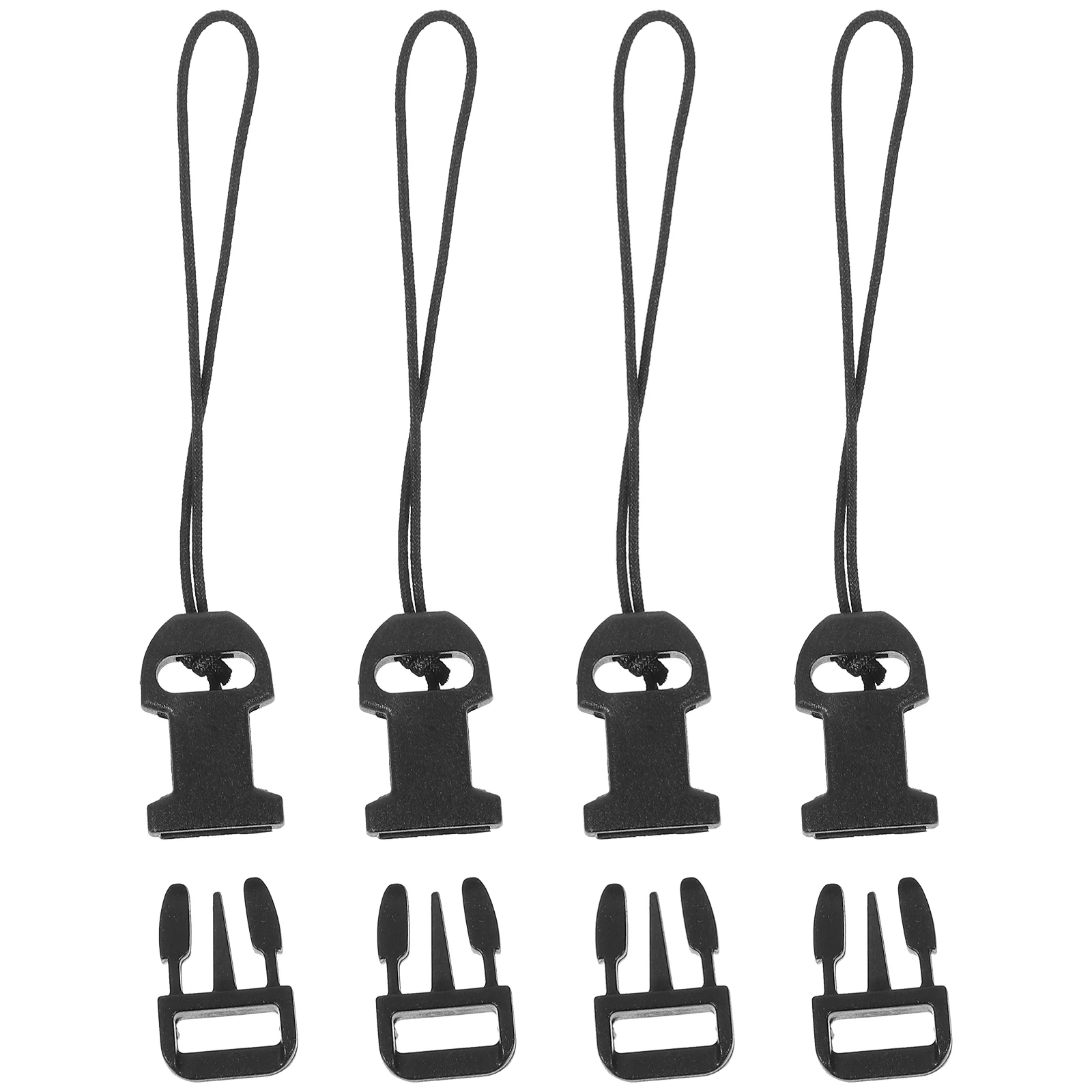 

2 Pairs Release Clip for Camera SLR Strap Buckle Quick Shoulder System Black Plastic