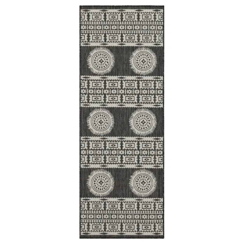 

Sunshine GC_HAR2023 Anthracite 2 ft. 7 in. x 7 ft. 3 in. Indoor/Outdoor Area Rug