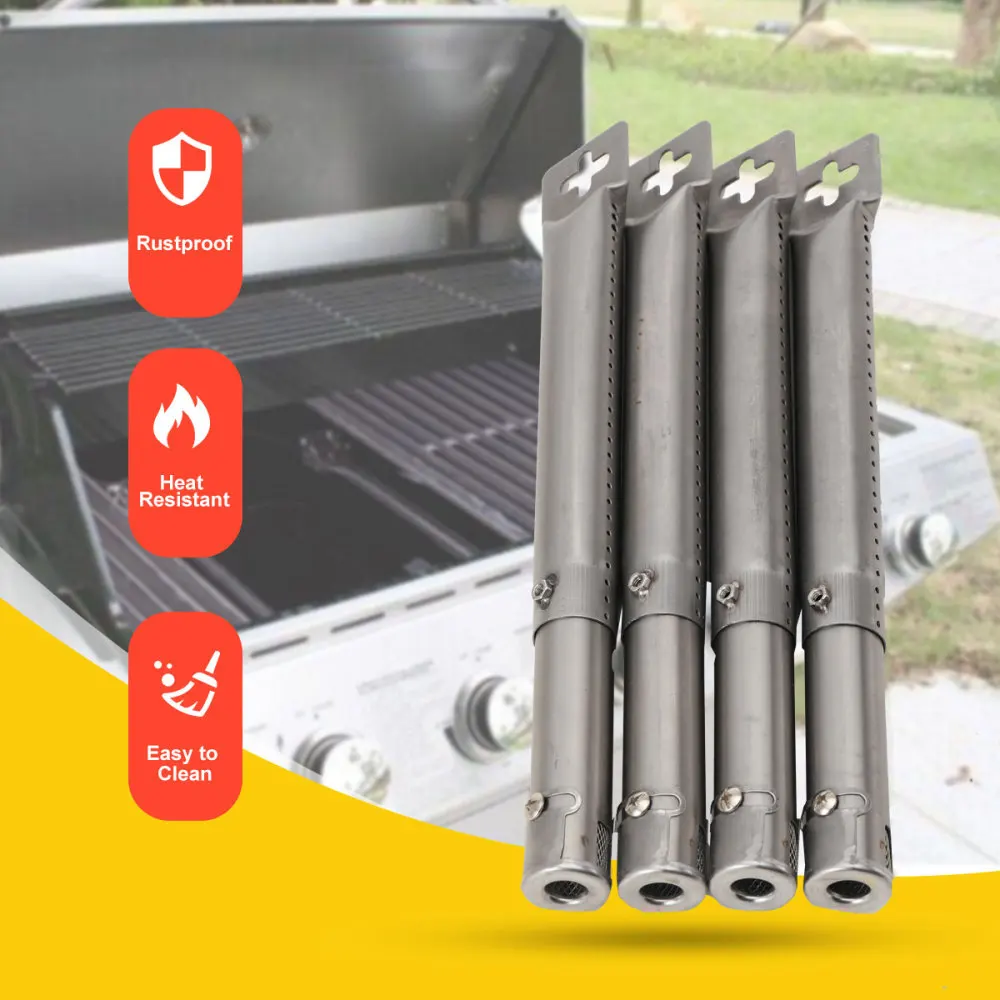 4 Teile/satz Universal BBQ Grill Rohr Einstellbare Edelstahl Grill Rohr Brenner Outdoor Indoor Gas Grillen Ersetzen Teile – Detail 1