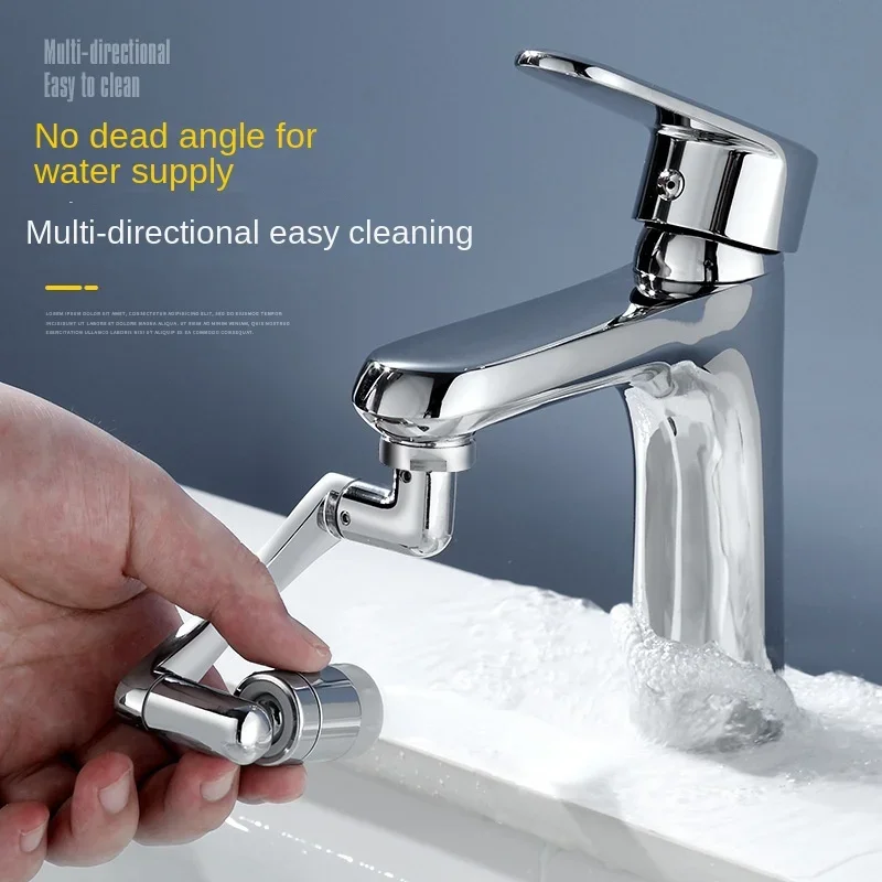 Universal Faucet for Washbasin 1080 Degree Lifting Splash Nozzle Toilet Washing Teeth Brushing Rotary Extension Mechanical Arm