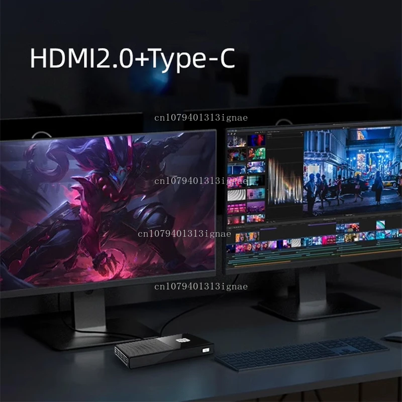 الجيل الثاني عشر N200 كمبيوتر صغير مضيف Win11 مكتب المنزل 16G/32G LPDDR5 4800MHz لعبة 4K كمبيوتر صغير محمول