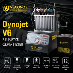 Fuel Injector Tester Cleaning Machine Ultrasonic Cleaner 6-Cylinders for Car