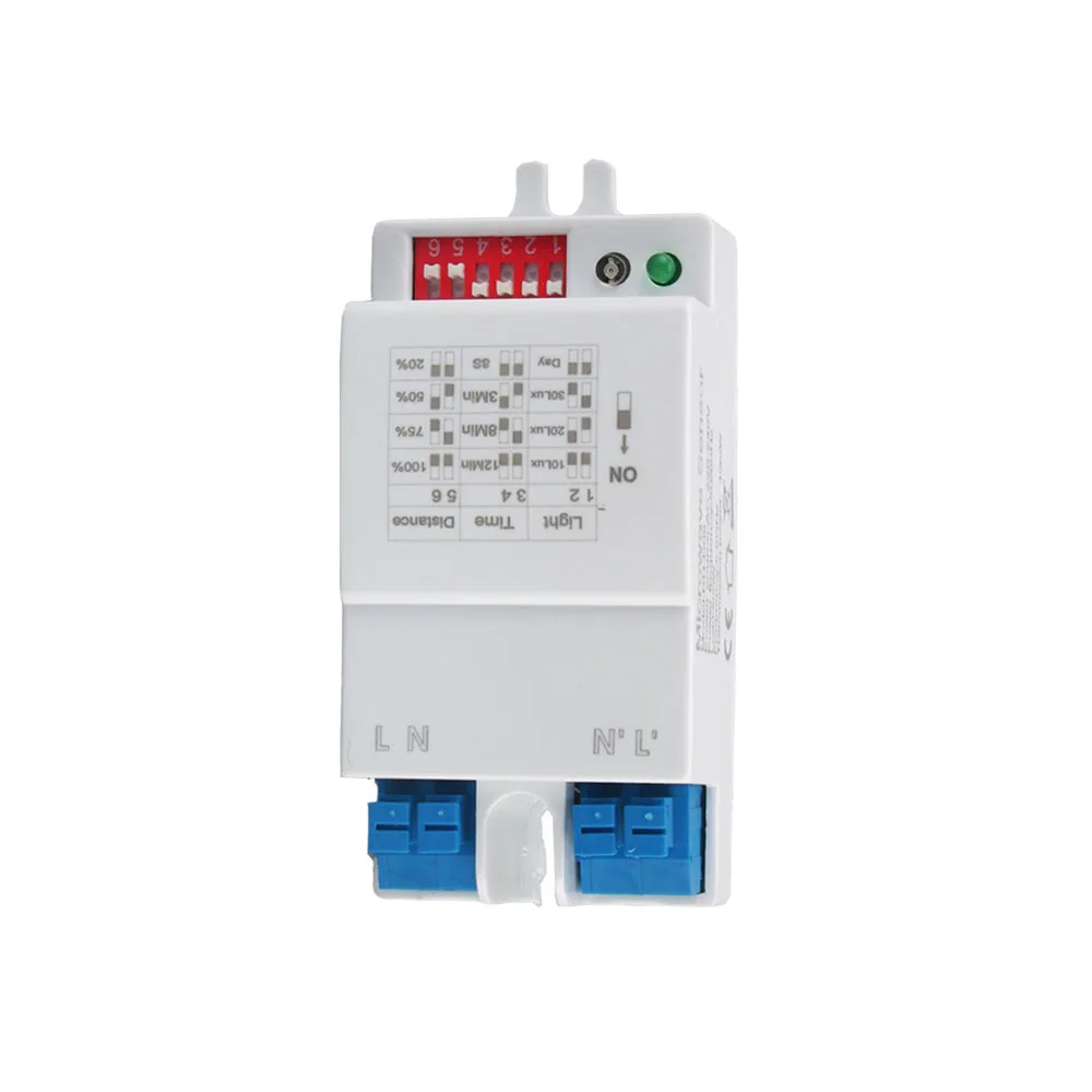 

AC 110-240V Time Adjustable 5.8GHz Microwave Radar Sensor Switch Body Motion Detector Delay Relay Switch LED Light Sensor