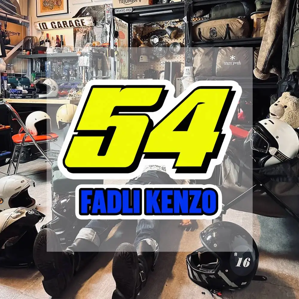 Lucky number 54 Waterproof Vinyl Stickers for Car Motorcycle Bike Skateboard Laptop Bottle Phone