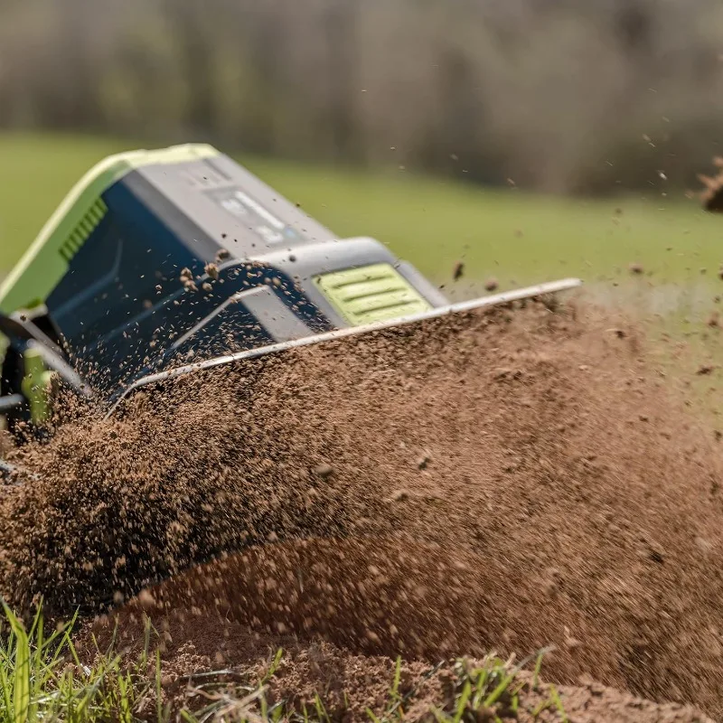 Ferramentas elétricas Earthwise da ALM TC70018EW Cultivador elétrico de leme de jardim de 14 amperios e 18 polegadas, dentes fixos, preto