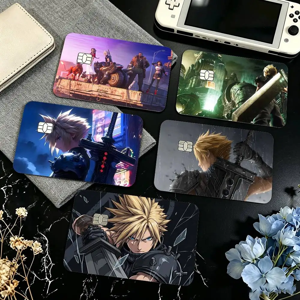 Videogames F-FINAL FANTASYs  Credit Card HD Stickers Game Card Decal Small Chip Waterproof Sticker Gift
