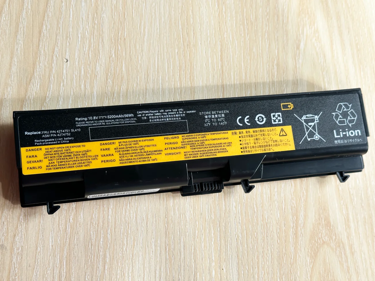 Laptop battery for Lenovo ThinkPad L512 L412 L520 E425 E520 E525 W520 T410 T420 T510 T520 42T4751 W510 W520 SL410 SL510 E40