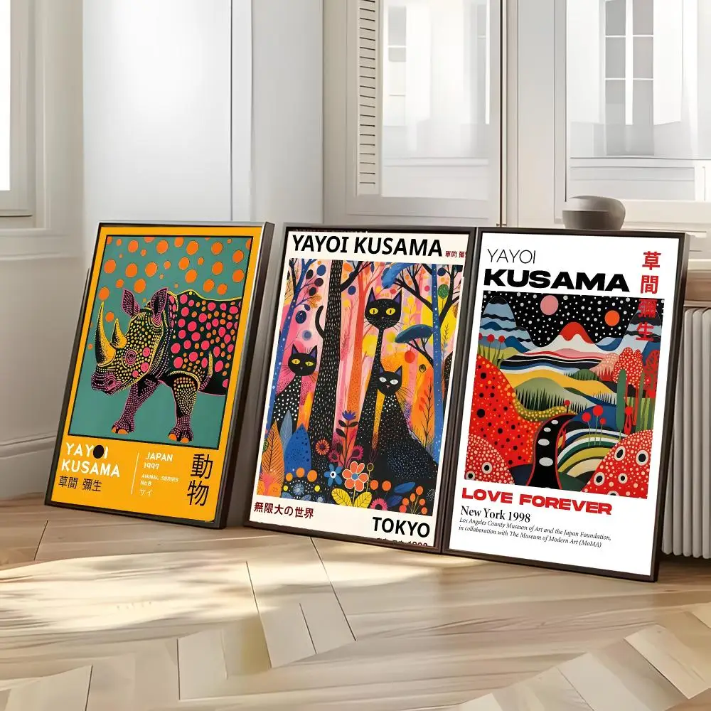 artist popart Y-Yayoi Kusama Poster Distinct Home Decor Concepts Chic Indoor Art Pieces