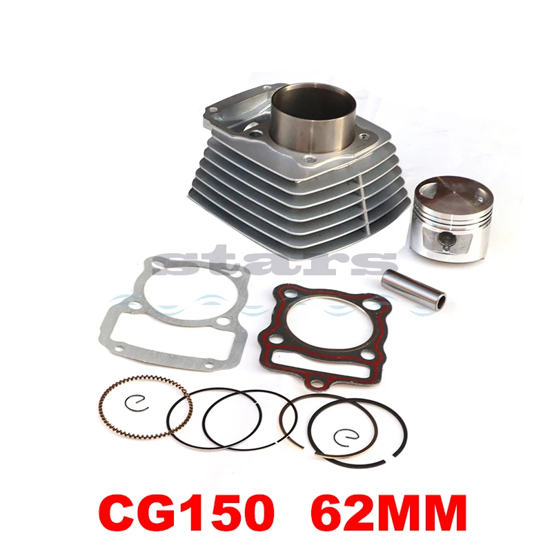 Zespół cylindra motocyklowego 62mm otwór do Honda CG125 Upgrade do 150cc CG150 CG 150 zmodyfikowane części zamienne do silnika