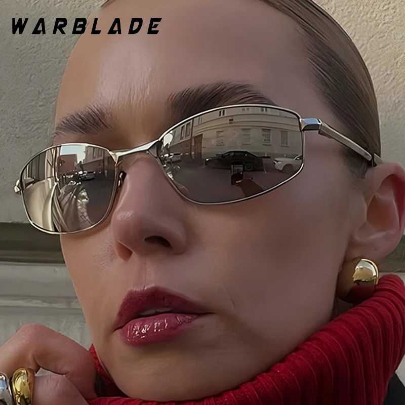 

Y2K Trend Square Frame Metal Women's Sunglasses Luxury Design Men Sunglass Personality Shade Outdoor Travel Eyewear Female UV400