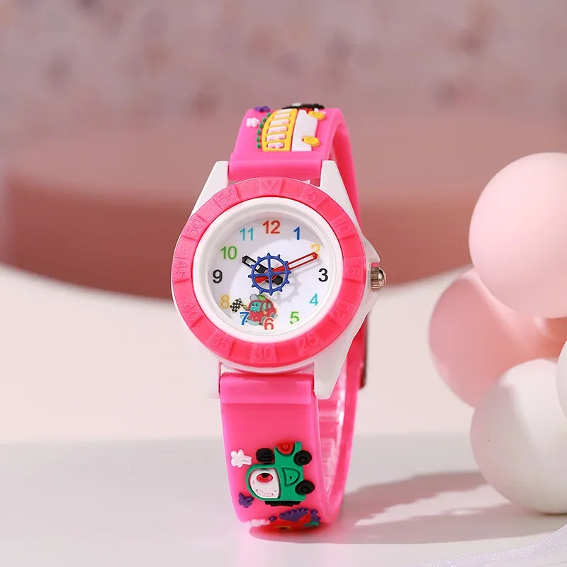 Kinderhorloges Quartz Cartoon Horloges Siliconen Kinderhorloge Racing Boy Watch Kinderhorloges kijken voor kinderen jongens