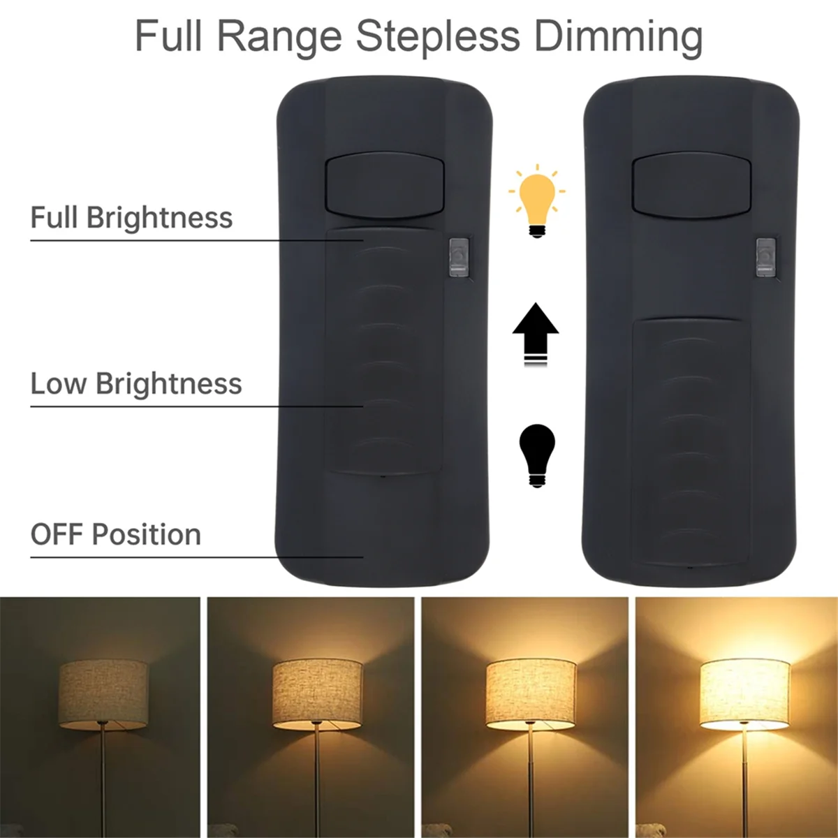 AA84 220V Foot Dimmer Switch Foot Operated LED Dimmer Switch Full Range Inline Slide Control Switch for Floor Lamp / LED Lamp