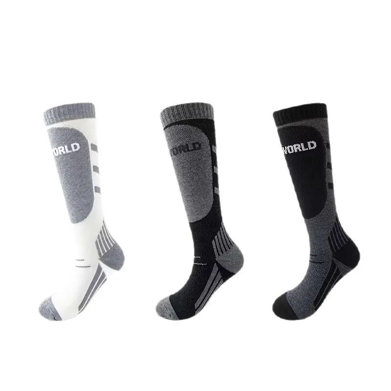 1 Pair Unisex Winter Ski Socks–Professional Thermal Over-the-Calf Socks,Thickened Non-Slip,Abrasion-Proof for Snow Sports