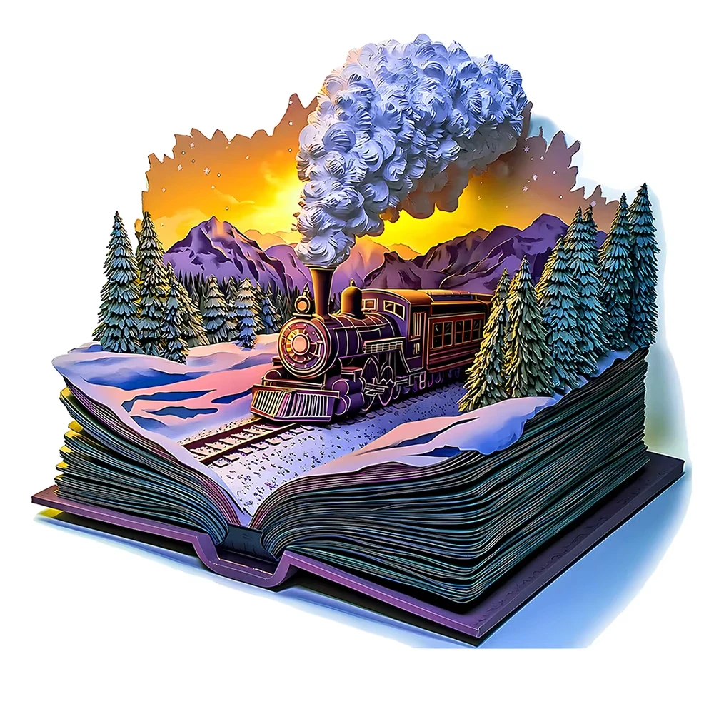 Steam Train Landscape Jigsaw Puzzles 500PCS/1024 PCS Wall Decor for Living Room Bedroom Perfect Gift No Frame