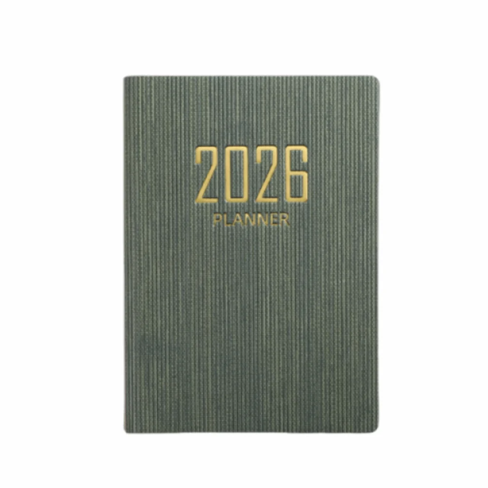 

2Pcs 2026 A7 Planner Book 64 Sheets 128 Page Mini Portable Weekly Planner Thin Design English Version Pocket Diary School Use