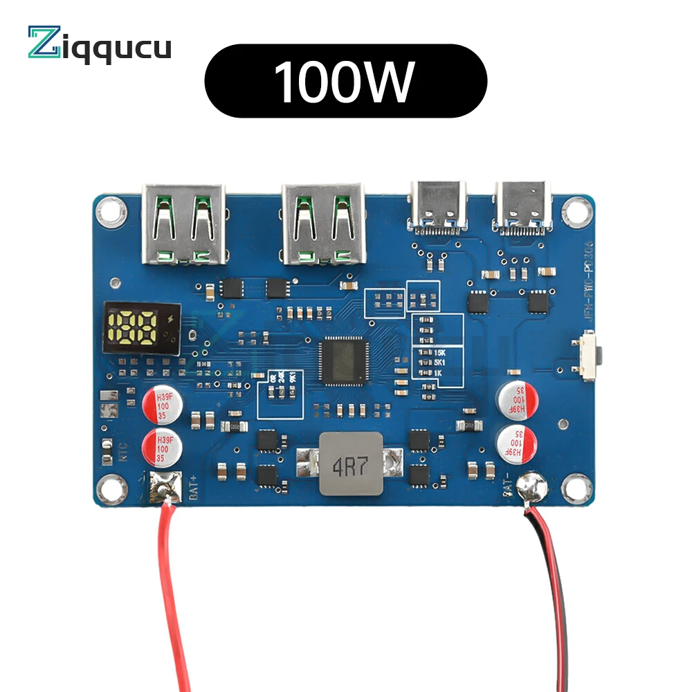 100W 2S-6S PD QC Bidirectional Fast Charging Module DIY Mobile Power 2-6S Lithium Battery Protection Motherboard - Image 2