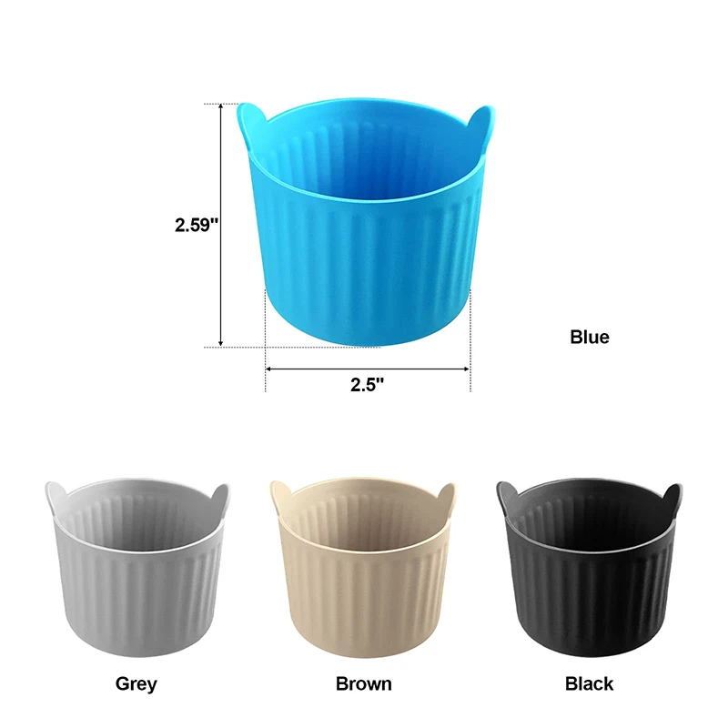 1/4pcs Air Fryer Baking Ramekins Food-Grade Silicone Mould Cups Egg Mold Bakeware Set For Muffins Cupcakes Pudding Tarts Kitchen