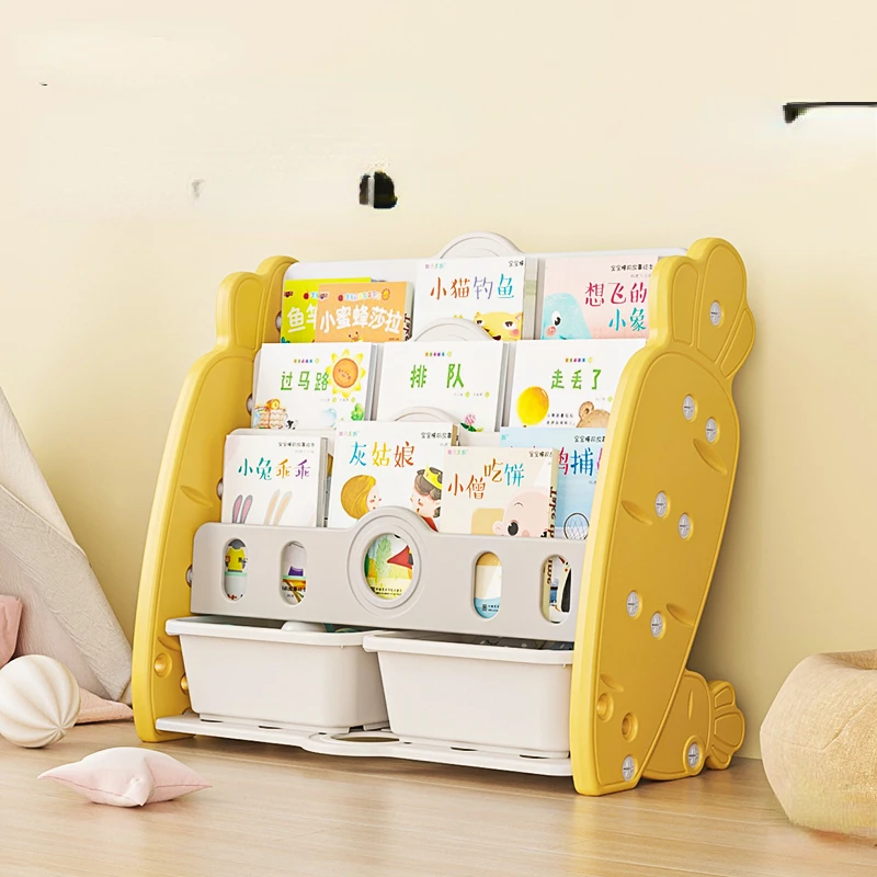 

Children's Home Storage Rack Integrated Baby Toy Picture Book Rack Floor to Floor Multi story Small Storage Cabinet