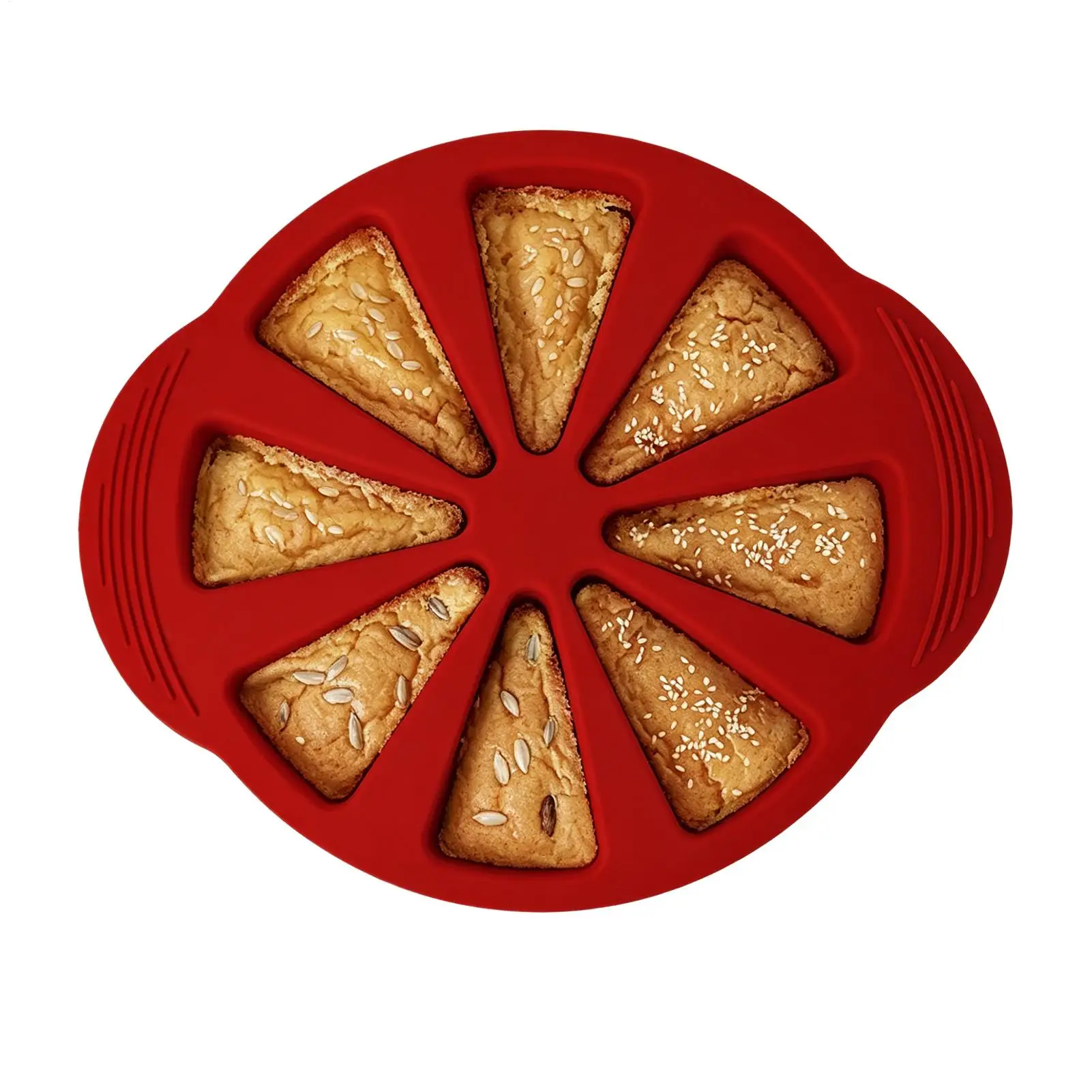 Scone Pans For Baking Non-Stick Heat-Resistant Food-Grade 8 Cavity Silicone Triangle Cake Mold For Kitchen Baking Family