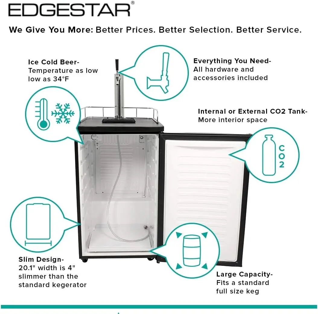 EdgeStar KC2000 Full Size Kegerator and Keg Beer Cooler