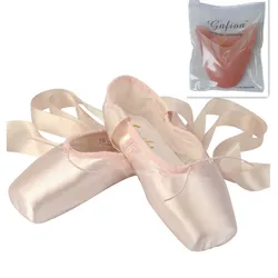 Pink Satin Ballet Shoes Quality Adult Sapatilha De Ponta De Ballet Pointe Shoes for Women Girls Ballet-shoes-pointe