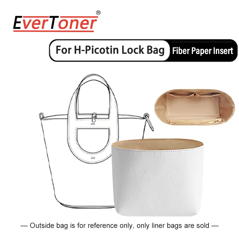 EverToner Multi-Pocket Organizer For H Brand Picotin Lock 18/23 Bag Storage The Liner Bag Nylon Purse Insert Handbag Liner Bag