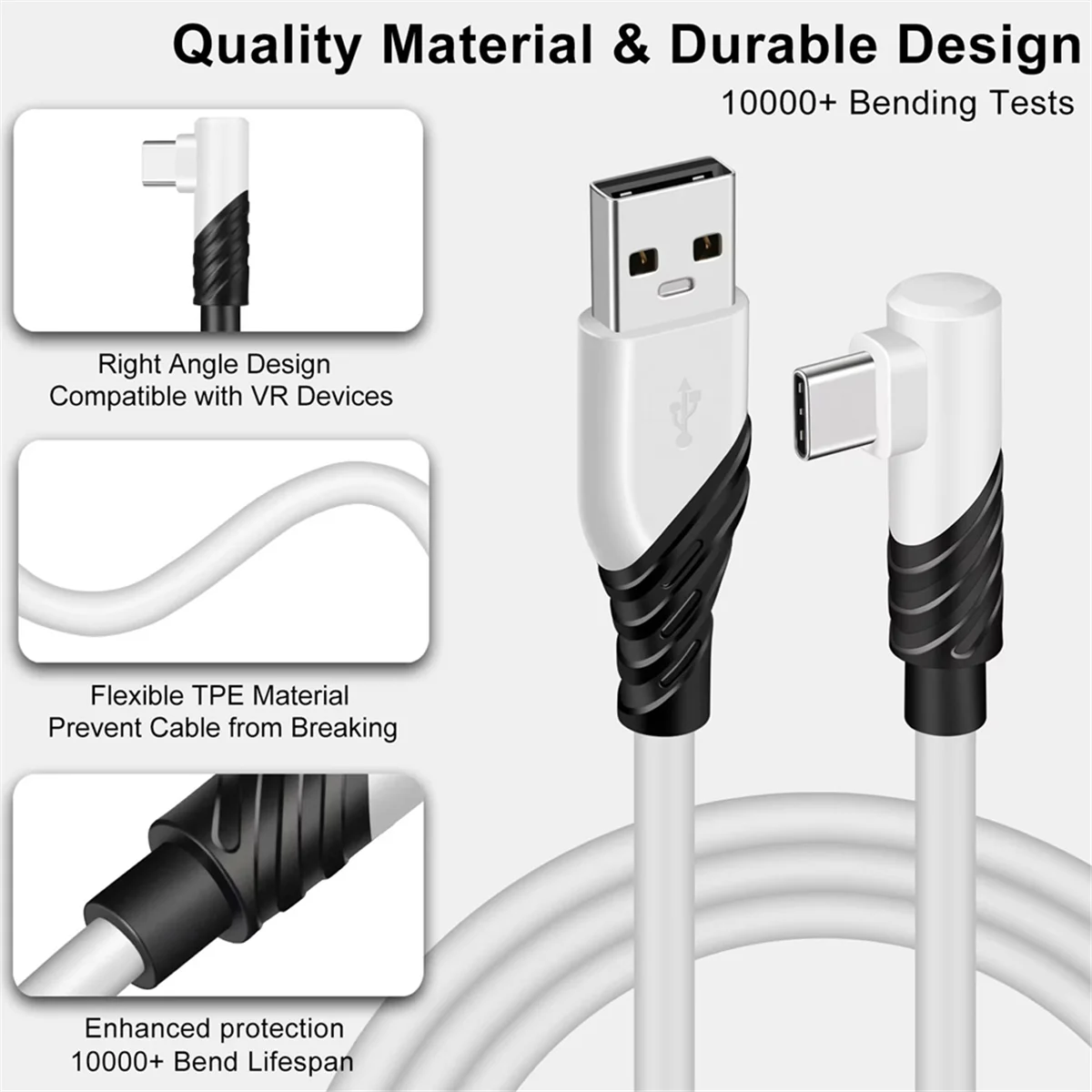 슈퍼 핫 타입 C VR 링크 케이블 USB C 데이터 케이블 오큘러스 퀘스트 1/2용