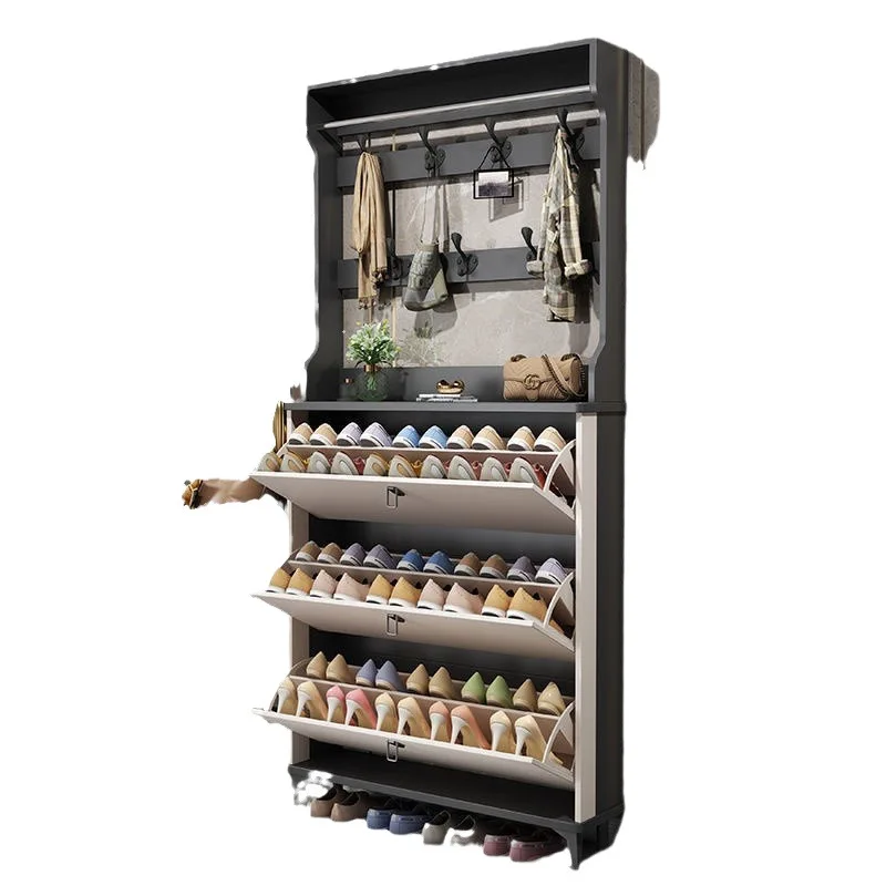 

Shoe cabinet ultra-thin door entrance against the wall shoe rack tipping bucket entrance