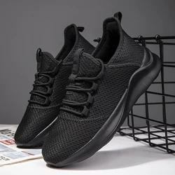 Mens Running Shoes Breathable Comfortable Sneakers Men Tennis Trainers Lightweight Casual Sports Shoe Male Lace-up Anti-slip