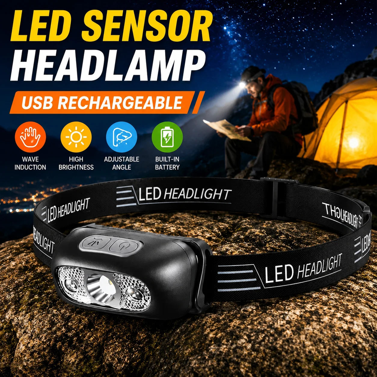 Outdoor Power Head - Strong Light Headlamp Mini Led Night