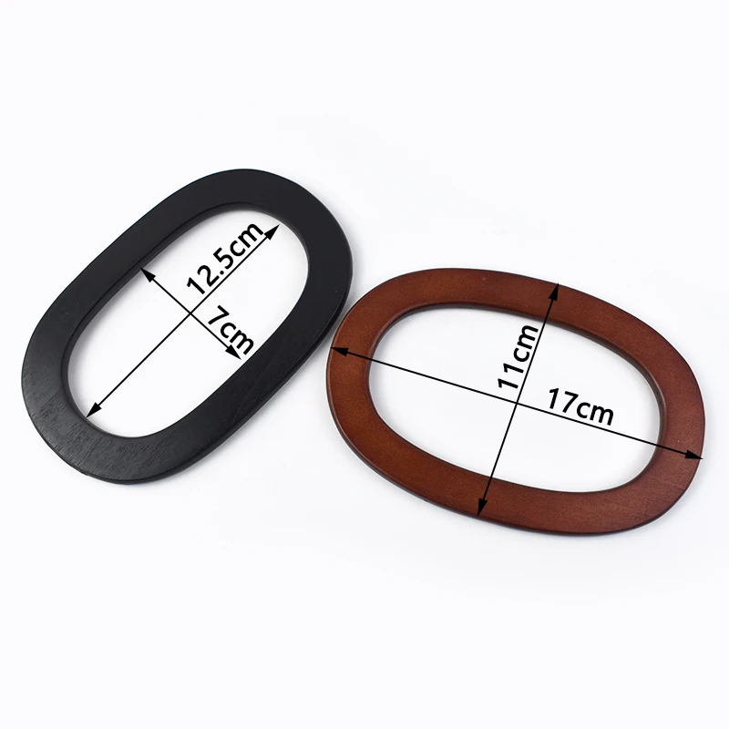 2/4Pcs Solid Wooden O Ring Bags Handle Purse Frame Woven-Bag Handles Handmade Bag Charm DIY Women's Handbag Craft Accessories
