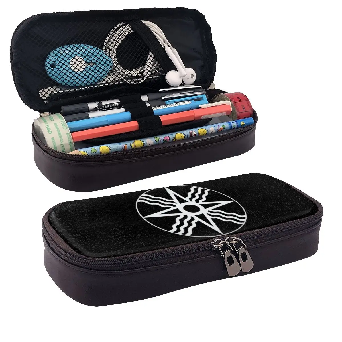 

Роскошный асрийский флаг Suryoyo, кожаный пенал, пенал для хранения канцелярских принадлежностей, коробка для ручек, сумка-карандаш для студентов, подарки