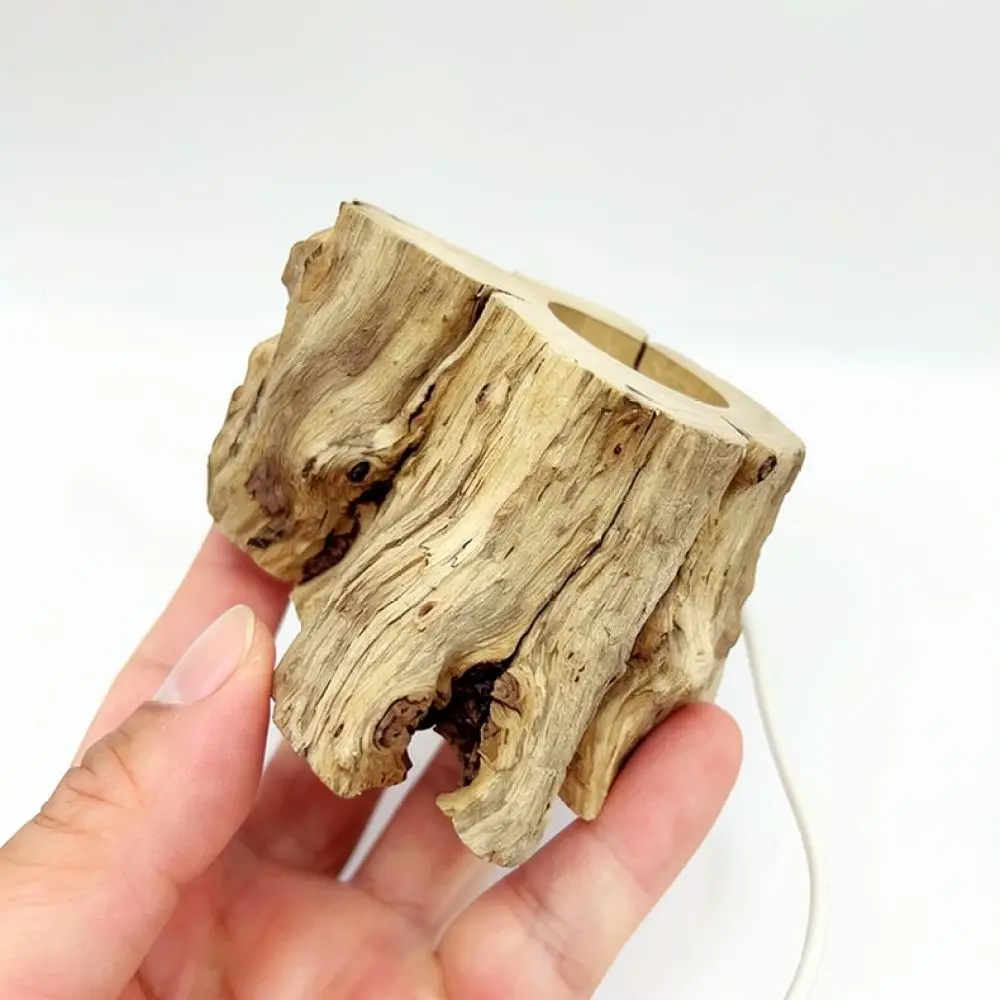 Natural Wooden LED Lighted Base For Crystal Sphere Stand USB Powered Artistic Home Decoration Craft Night Lamp Ornament