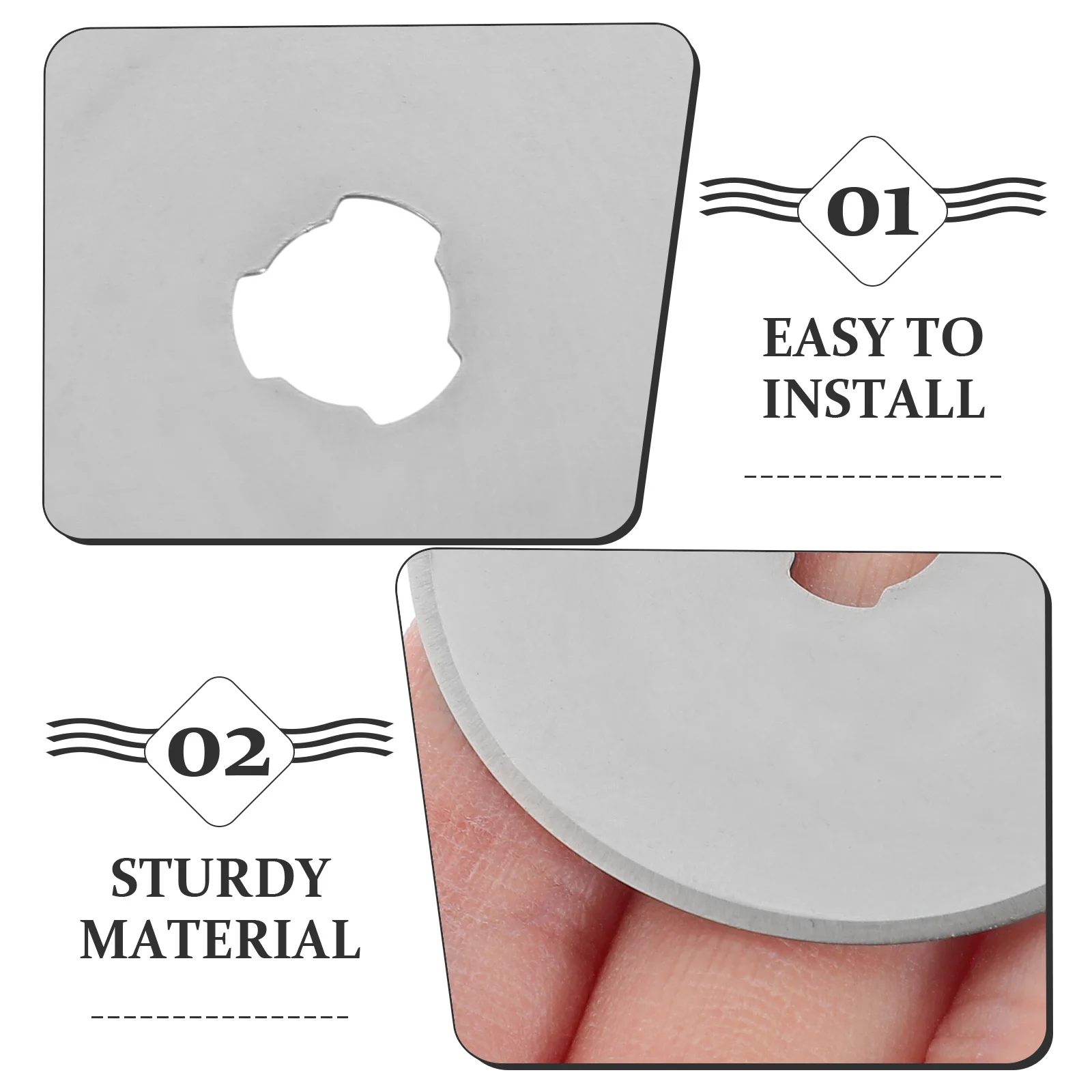 5pcs Rotary Cutter Blades Replacement Stainless Steel Fabric Cutting Wheel For Sewing Quilting Craft Lightweight Sewing Rotary