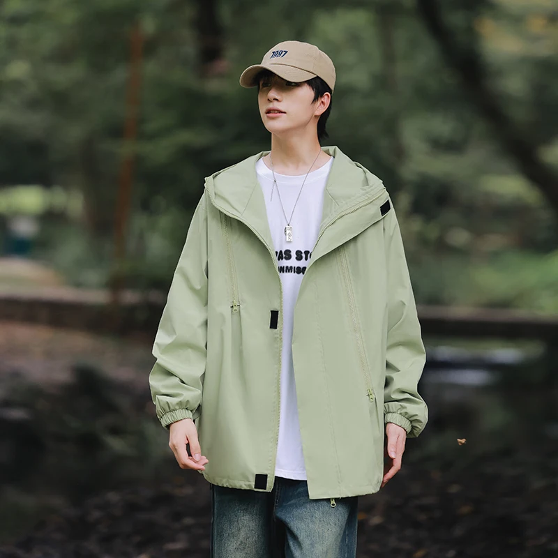 

Мужская функциональная куртка для активного отдыха, весна-осень, в стиле ретро, для альпинизма, ветрозащитная, с длинными рукавами