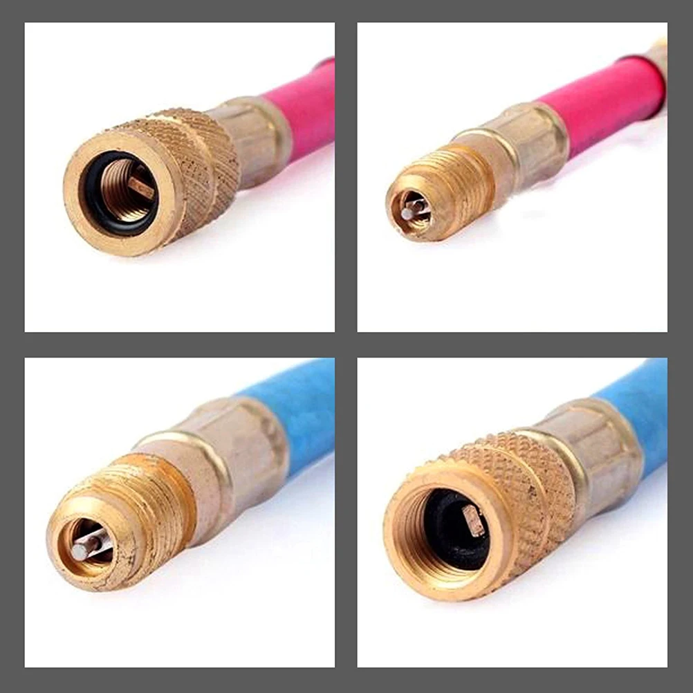 

8Pcs Car Air Conditioner Refrigeration R134A R12 Converting Adapter Hose Set Kits Durable Automotive Refrigeration Tools