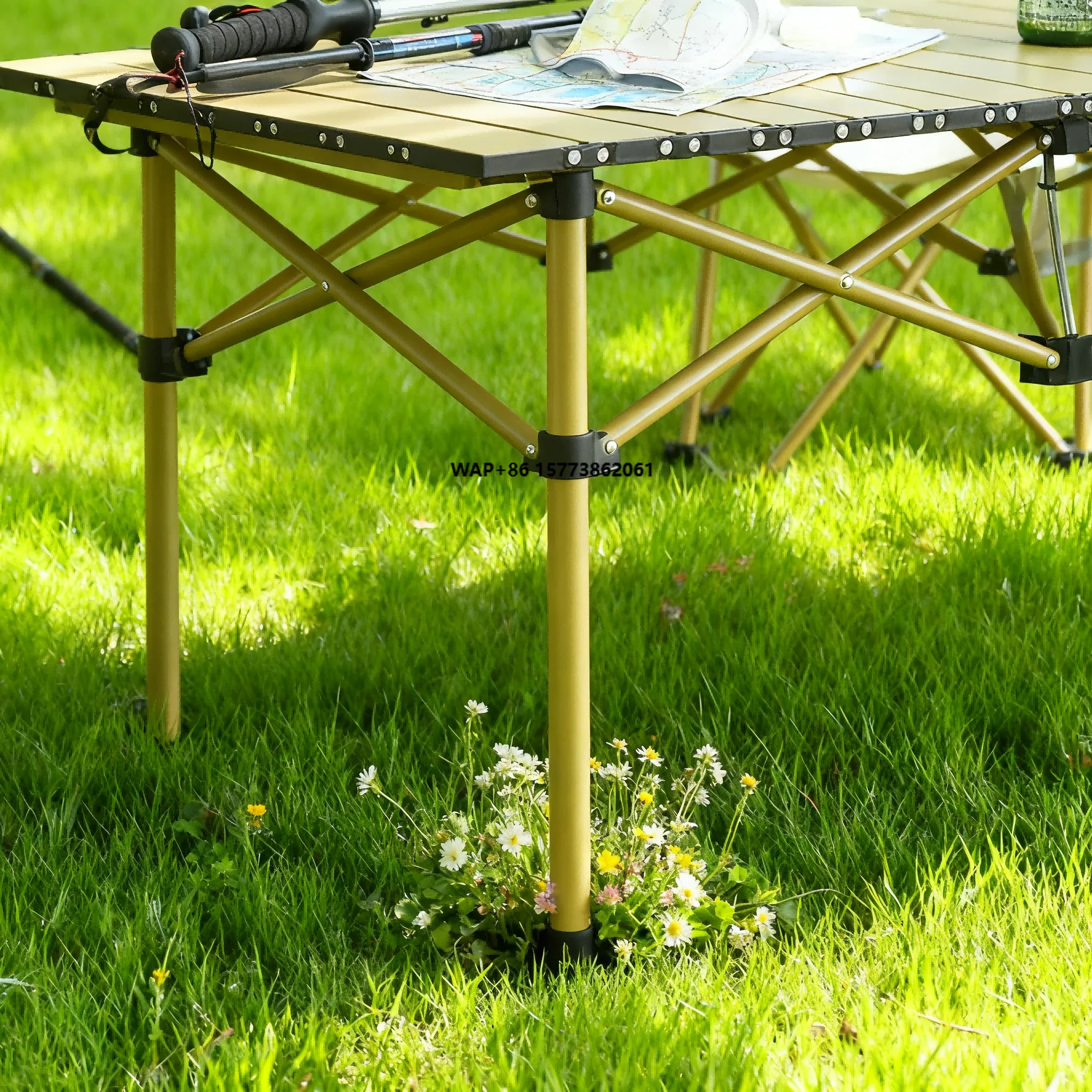 

Большой складной стол для яичного рулета из алюминиевого сплава, походный стол и набор стульев в окружающей среде