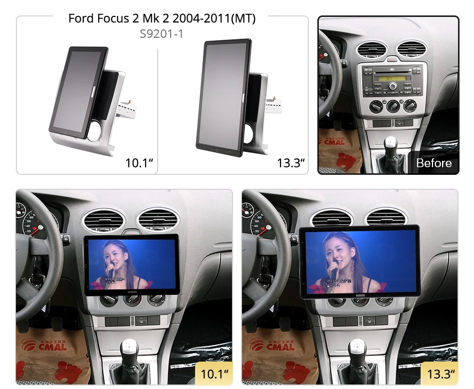 Android 14.0 Ownice Car Radio Auto for Ford Focus 2 Mk 2 2004 - 2011 13.3
