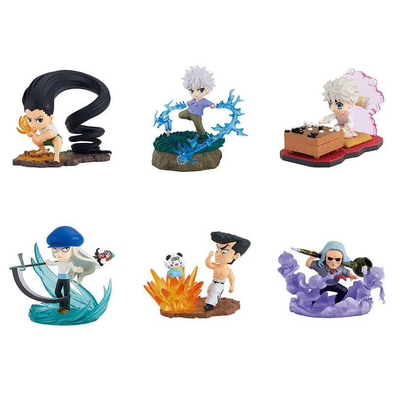 

Original Shokugan DesQ Hunter Hunter DESKTOP 4 Anime Figure GON FREECSS Killua Zoldyck Kaito Action Figure Toys Gifts Model