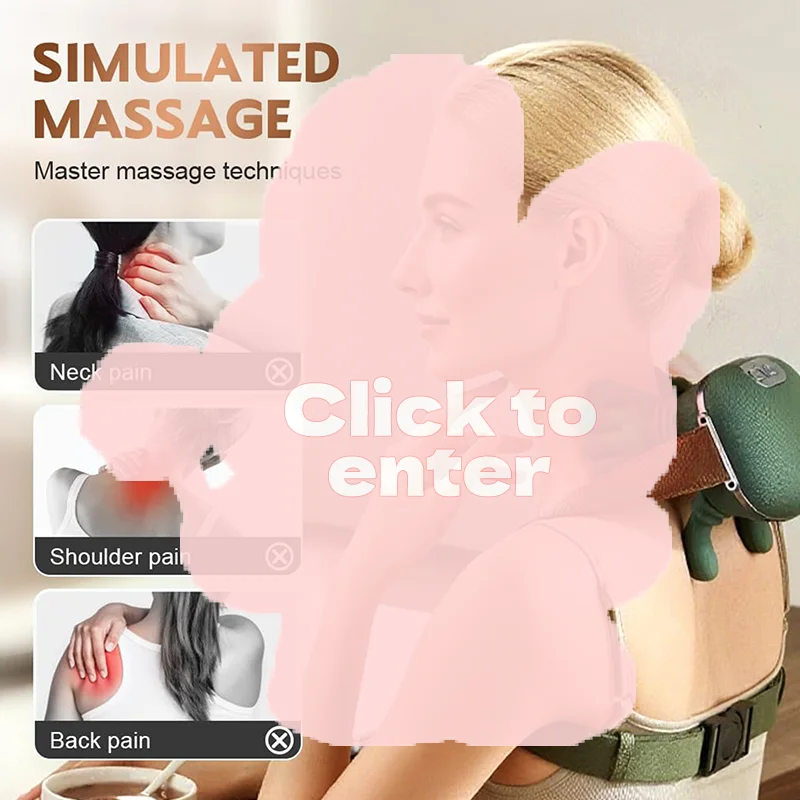 

Массажер для шеи с настоящей имитацией рук, беспроводной портативный массажер для шеи и спины, 4D разминающий массажный дизайн для облегчения боли