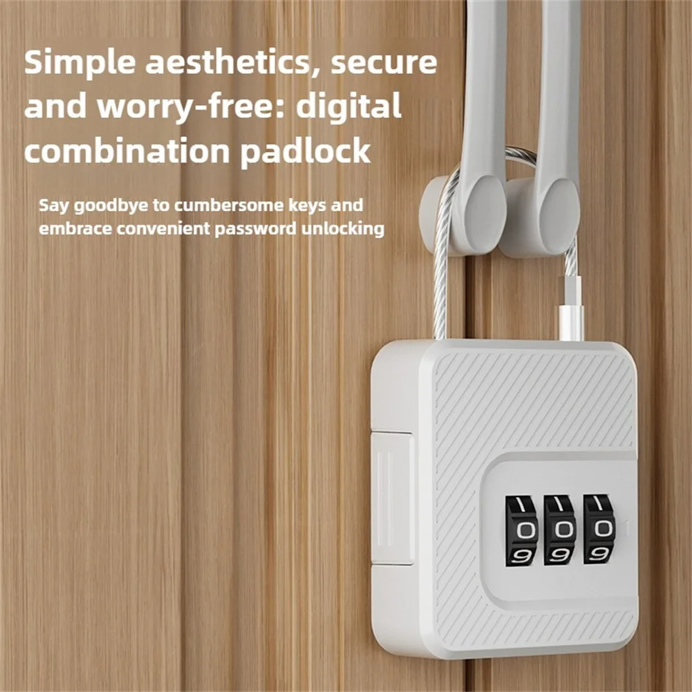 3-Digit Password Combination for Lock Gym Locker Travel Luggage Password for Lock Combination Lock ABS Material