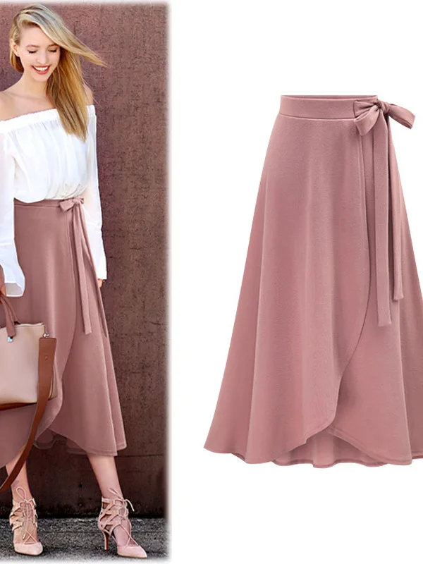 

Женская асимметричная юбка с высокой талией в уличном стиле, повседневная, для взрослых