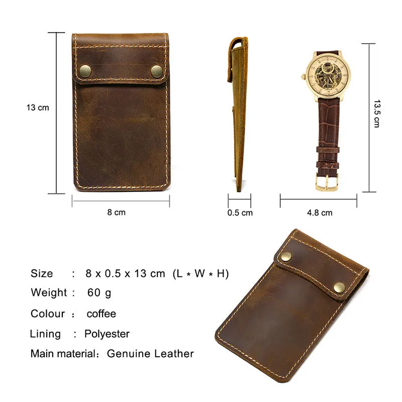 1-slot leather watch box luxury bag portable organizer bag travel watch bag protective case gift box UTHAI U13