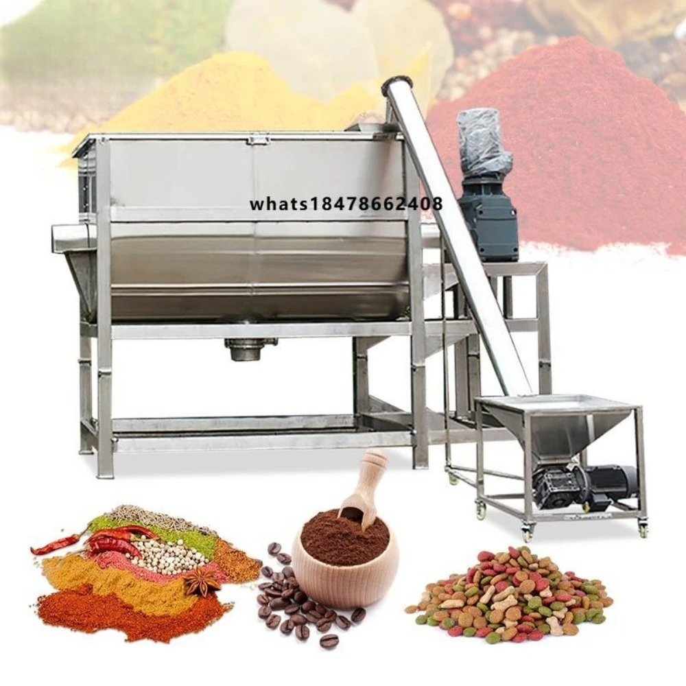 Industrial Coffee Cocoa Liquid 1000kg Incense Condiments Chilli Powder Sugar Mixer Mix Machine for Flour