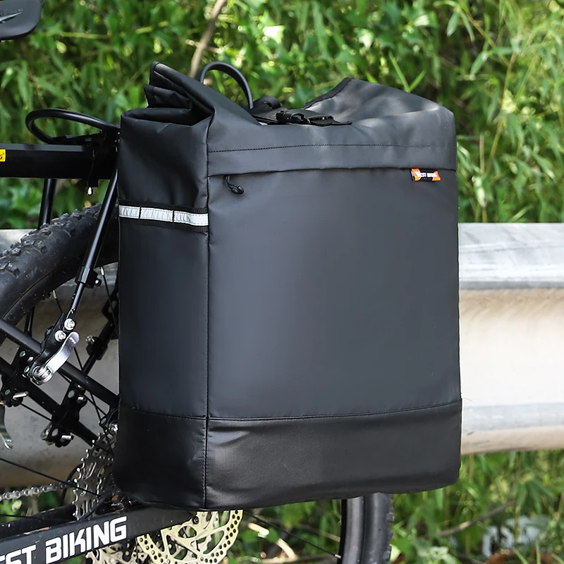 WEST BIKING Local Shipping Bike Bag 30L Waterproof Pannier Rack Bicycle Bag Cargo Rack Saddle Bag with Rain Cover Pro Cycling Accessories