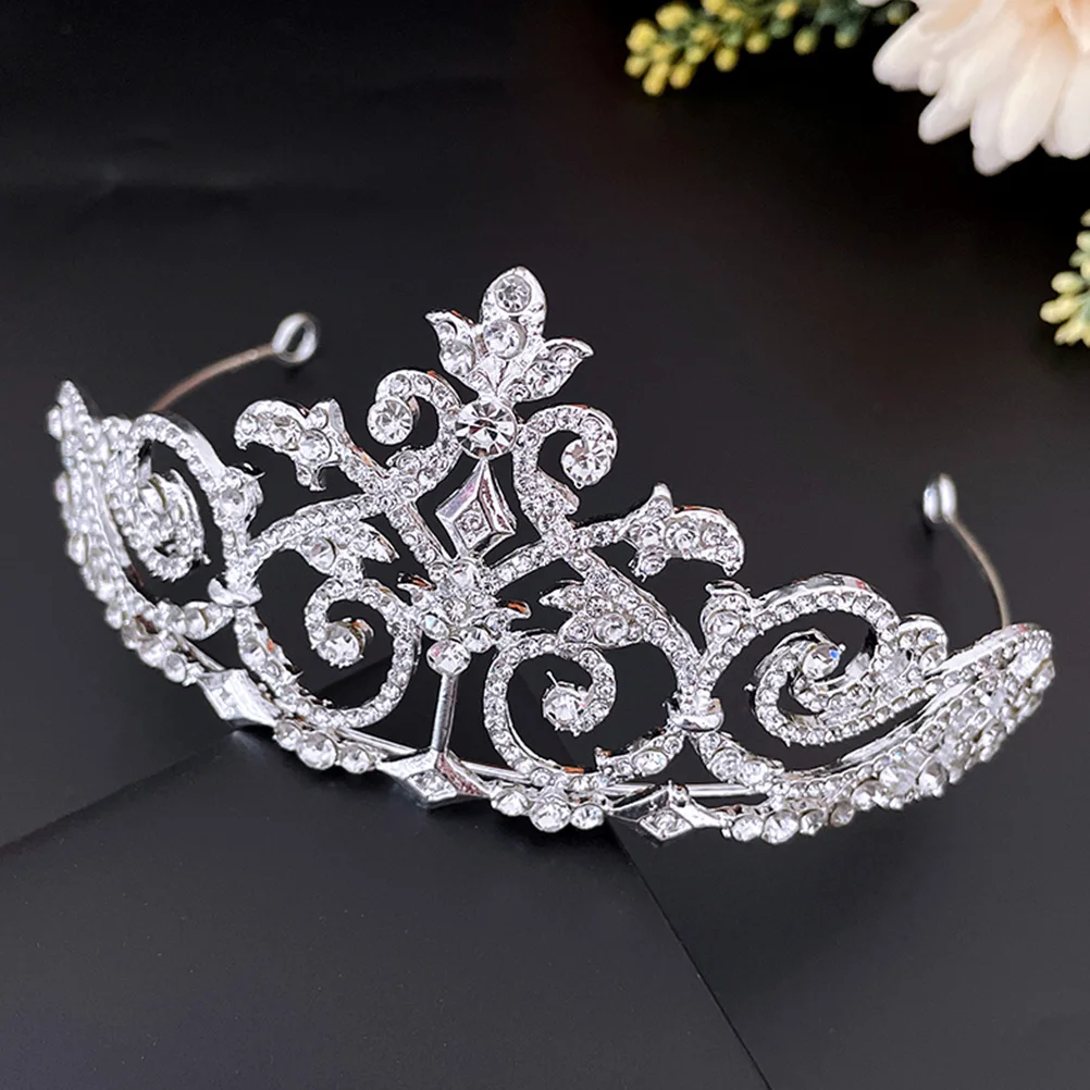 

Elegant Vintage Bride Rhinestone Tiara Wedding Crown Party Headdress Bridal Tara Decor For Girls Women Costume Accessories